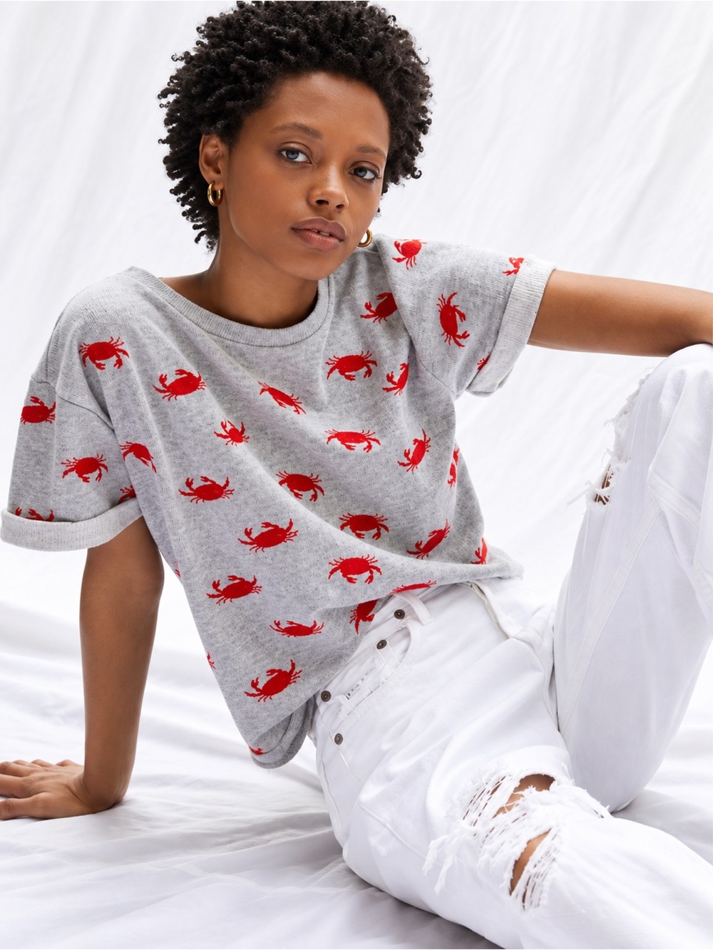 Maeve Beachy Embroidered Tee